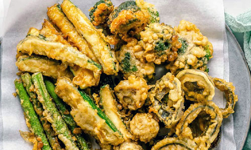 Crisp Tempura Plate Bowl Classic over rice